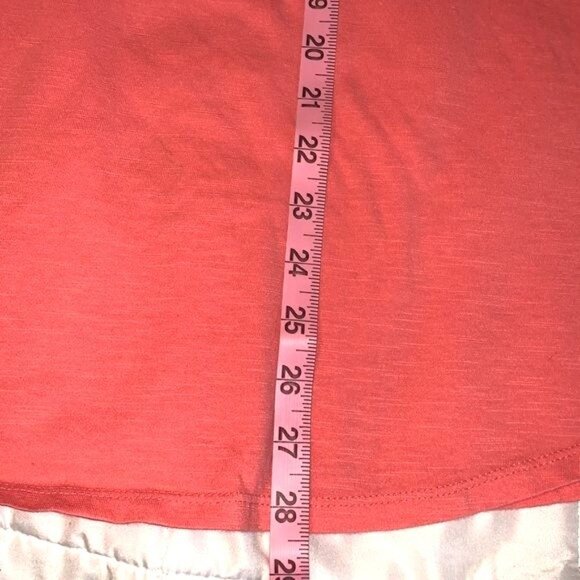 Lane Bryant Coral 3/4 Sleeve Ruched Tunic Top Plus Size 22/24 Cotton/Polyester W - Picture 9 of 9